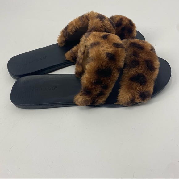 BAMBOO Full Moon leopard fur slides - Picture 3 of 6